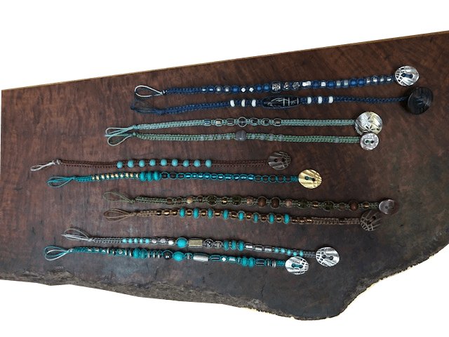 Gail Porcelan Beaded Macrame Bracelet Collection